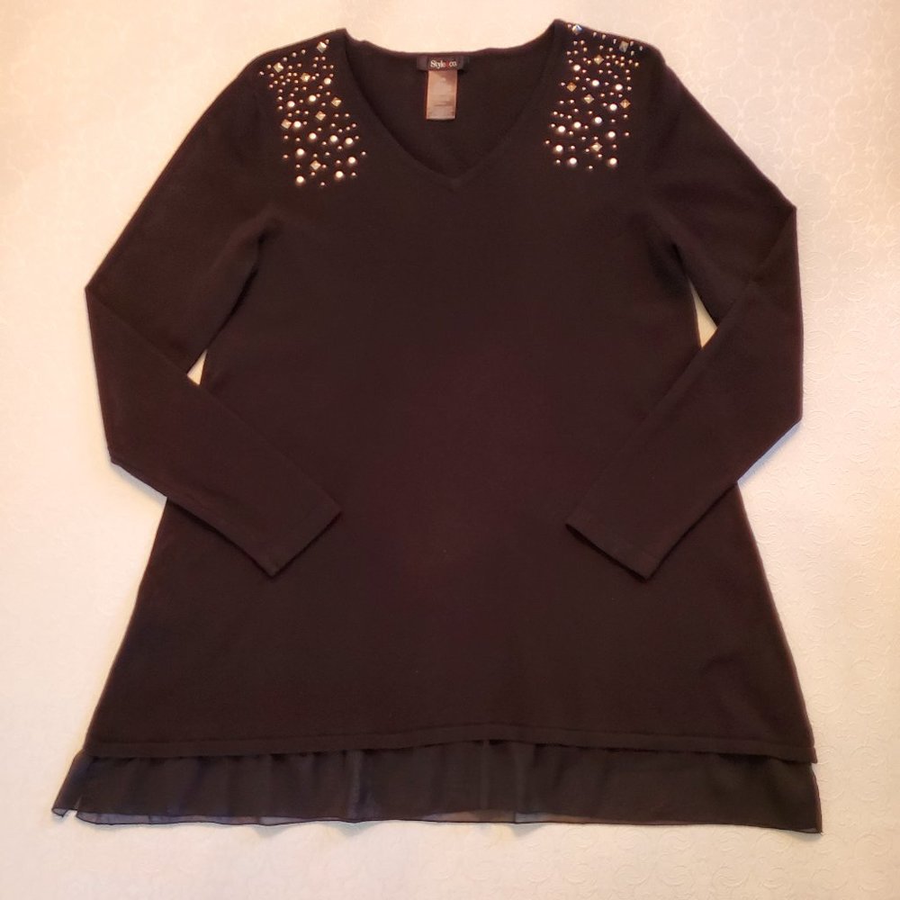 Style & Co. Black Tunic Top (NWOT)